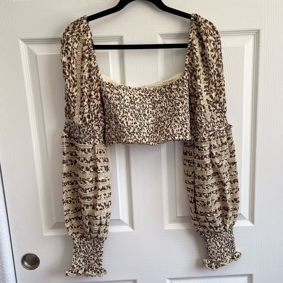Revolve Tularosa James Top in Priya Camel Floral - Picture 8 of 8